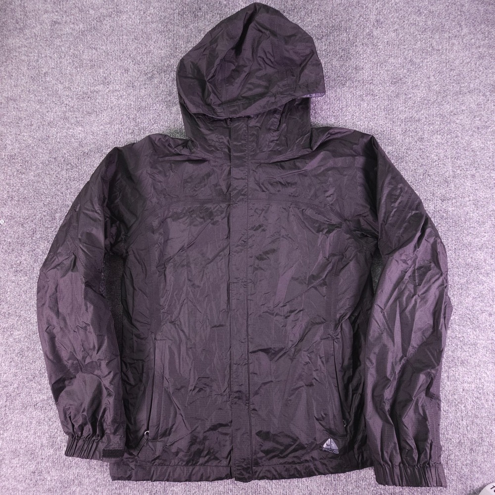 Vintage Nike ACG FitStorm Rain Jacket Black Womens Medium Windbreaker